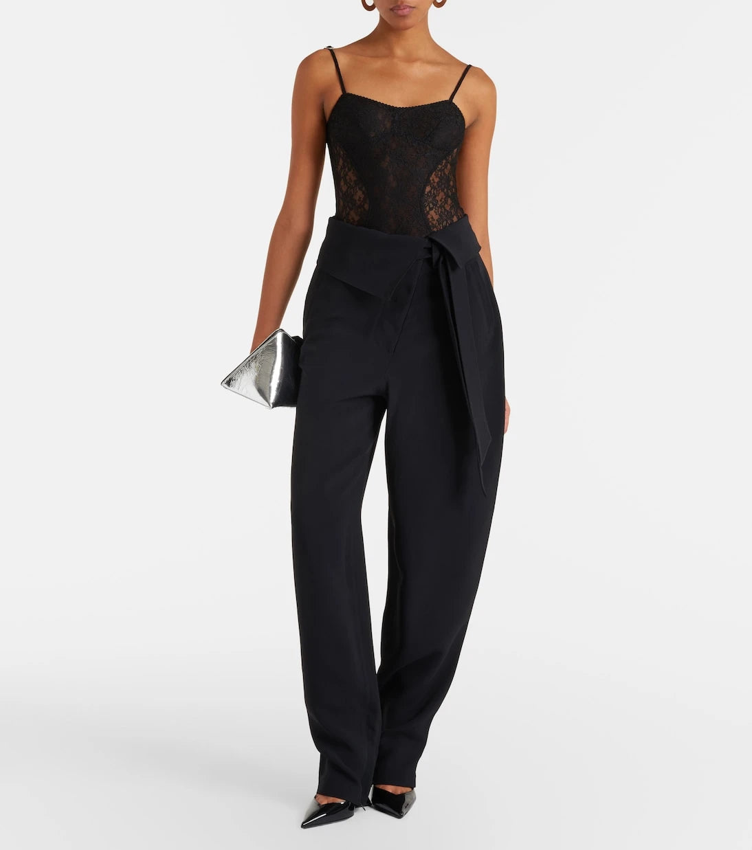 The Attico - Floral lace bodysuit