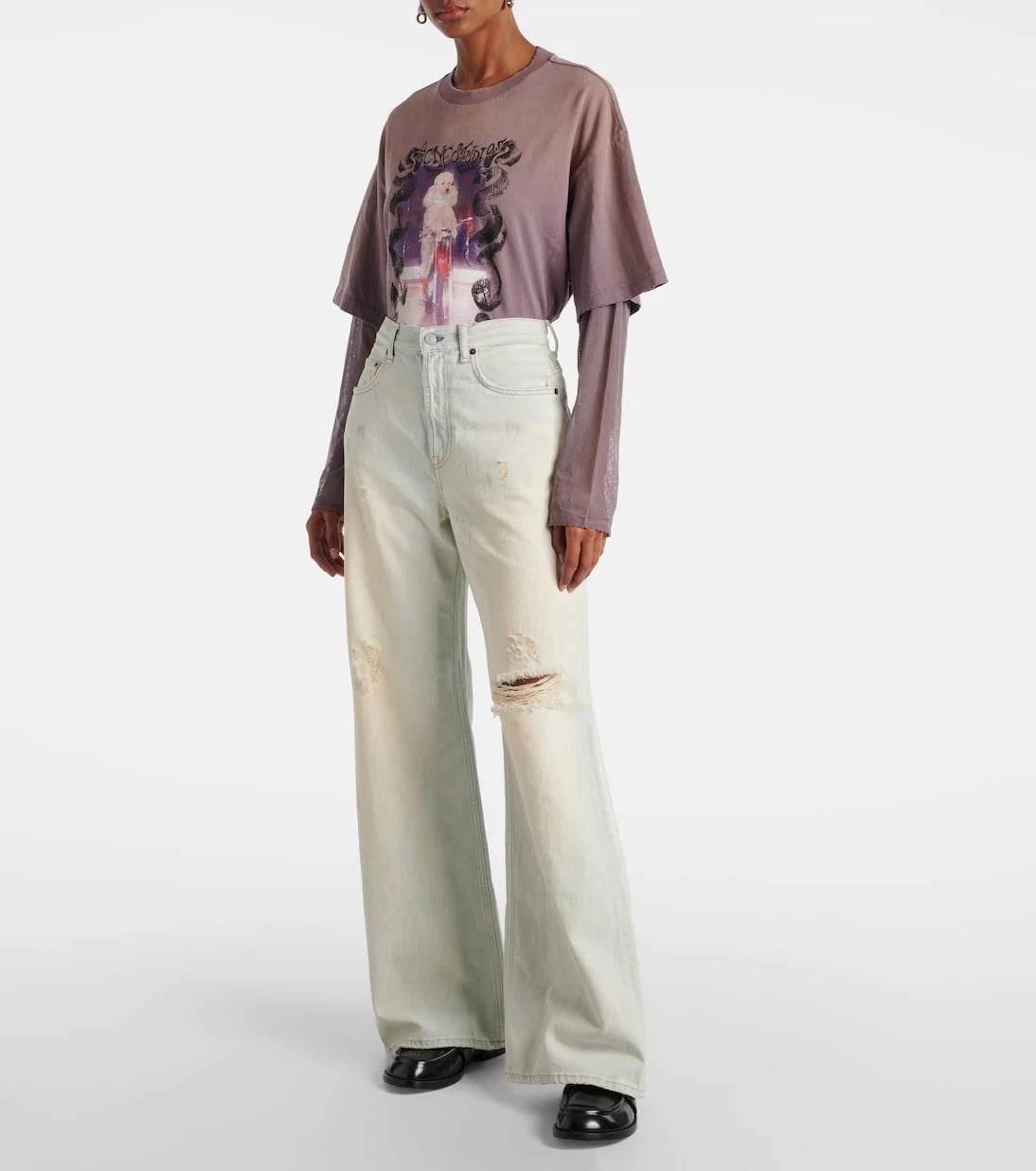 Acne Studios - Shorebreak cut-out straight jeans
