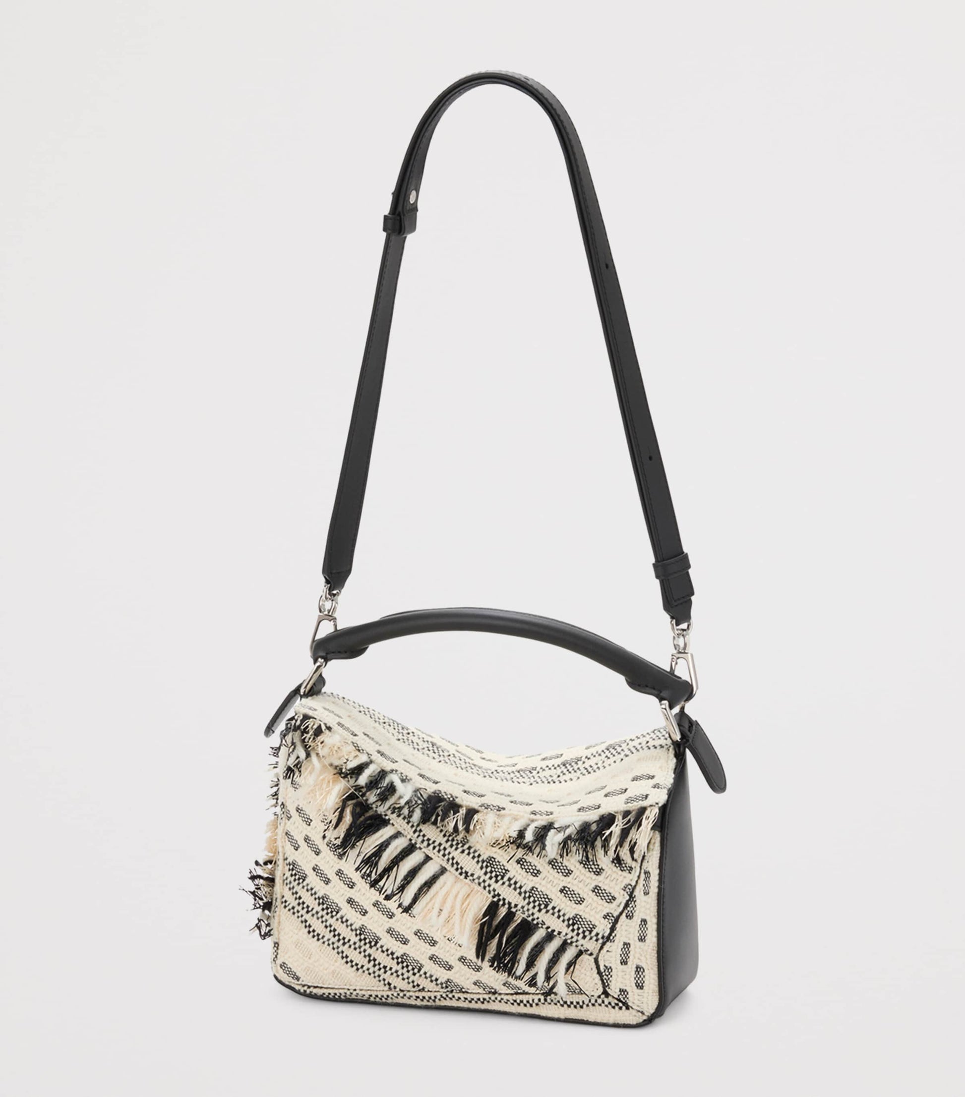 LOEWE Black x Albers Puzzle Top-Handle Bag