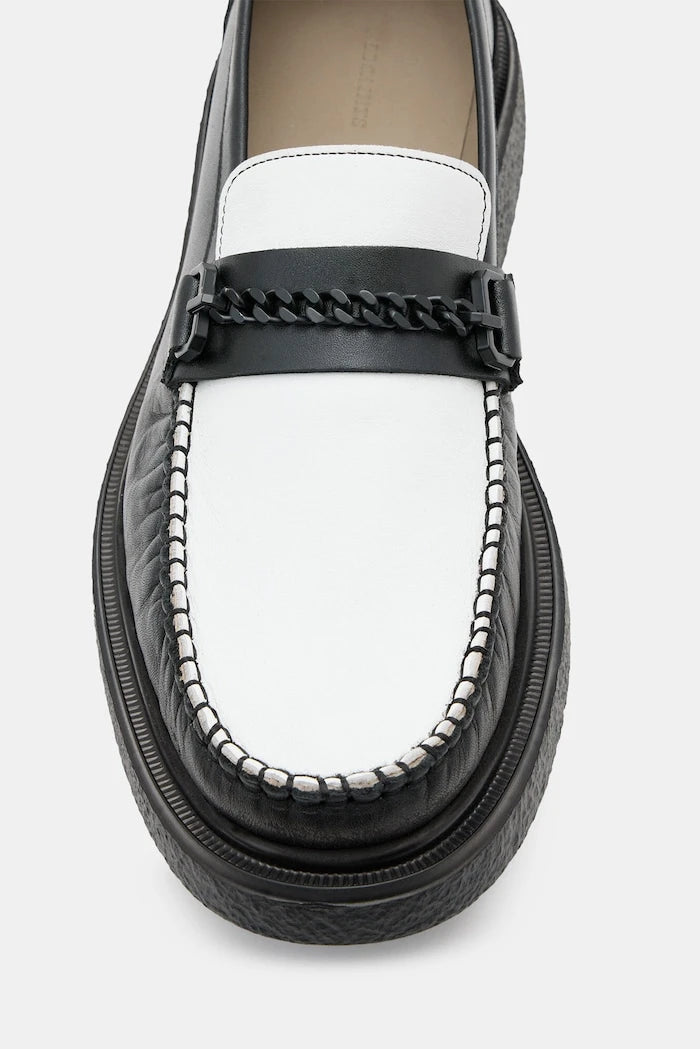 Кожени мокасини AllSaints Gibbs Chain Loafer