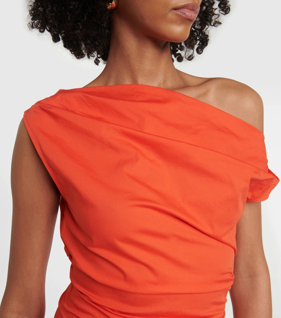 Staud - Phare draped cotton minidress