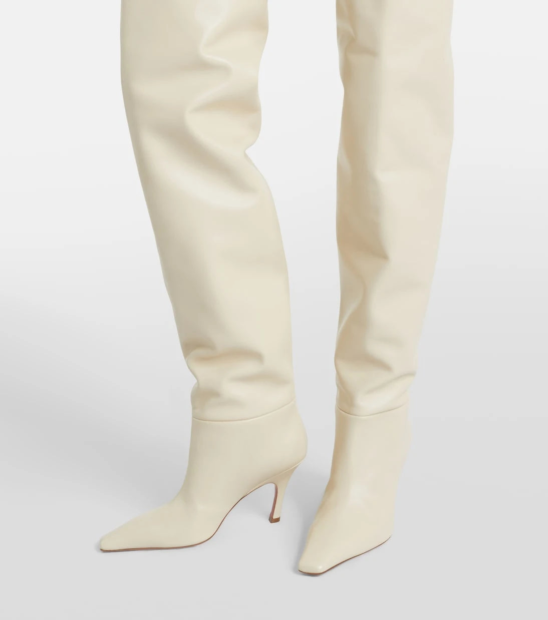 Amina Muaddi - Jamie 80 leather over-the-knee boots