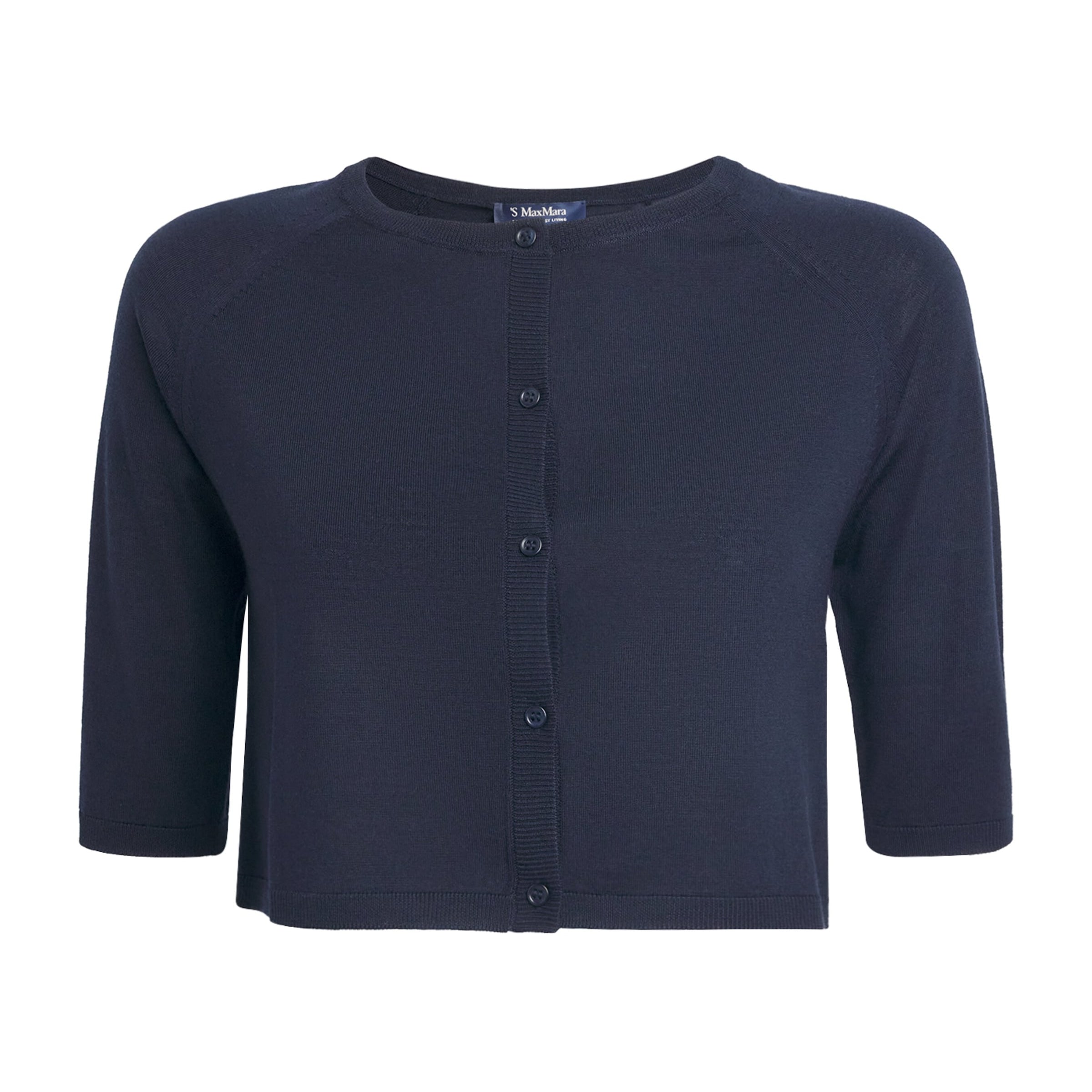 Max Mara Blue Virgin Wool Cardigan