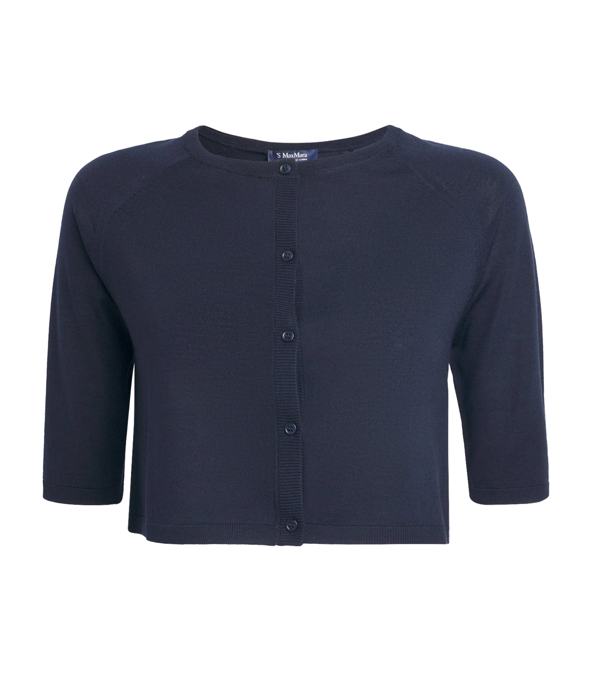 Max Mara Blue Virgin Wool Cardigan