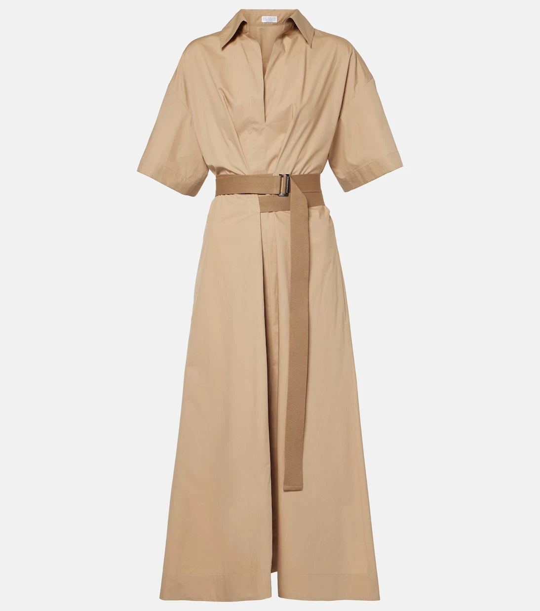 Brunello Cucinelli - Belted cotton shirt dress