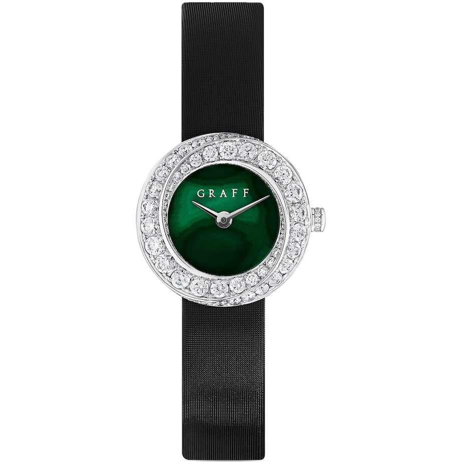 White Gold and Diamond Spiral Watch 23mm