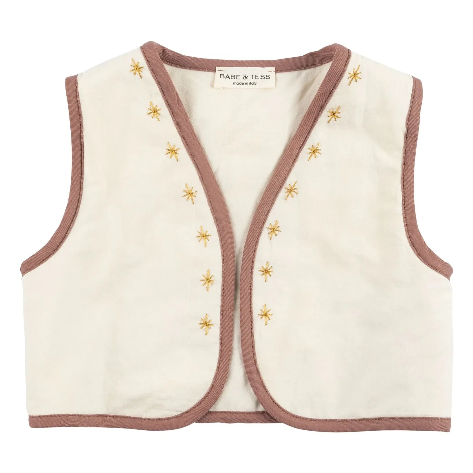 Babe & Tess - Stars vest | Ecru