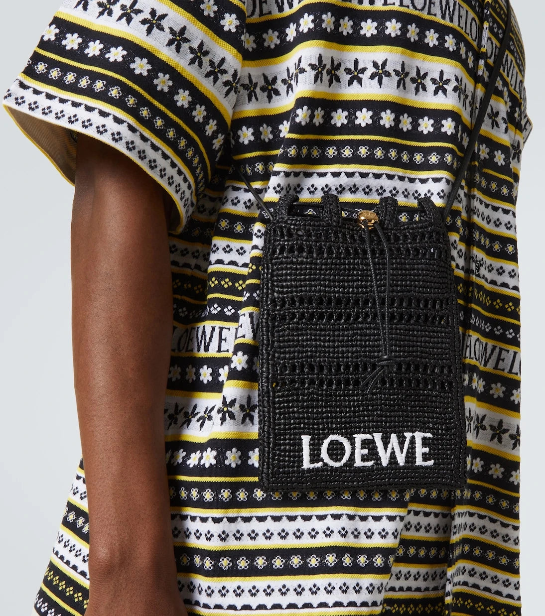Loewe - Paula's Ibiza logo raffia crossbody bag