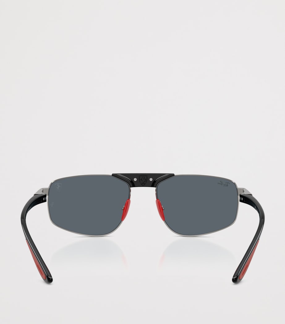 Ray-Ban Silver x Scuderia Ferrari RB3776M Irregular Sunglasses