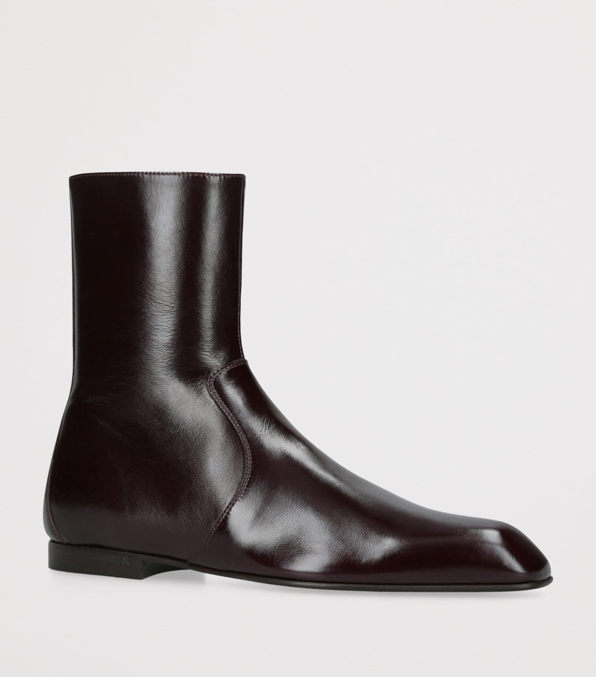 Burgundy Leather Colt Ankle Boots