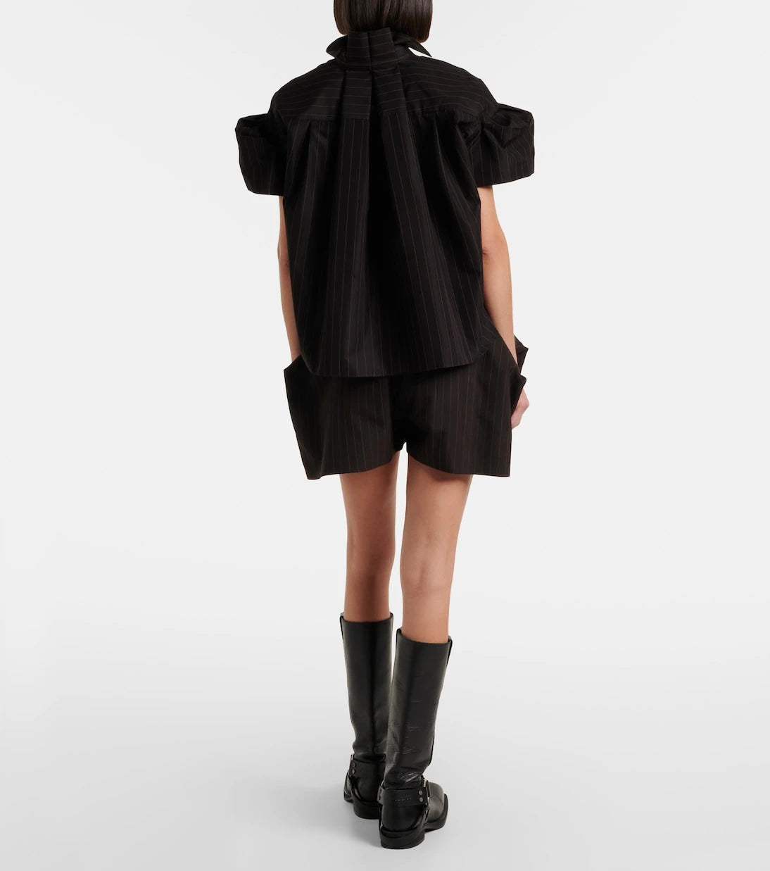 Sacai - Striped Bermuda shorts