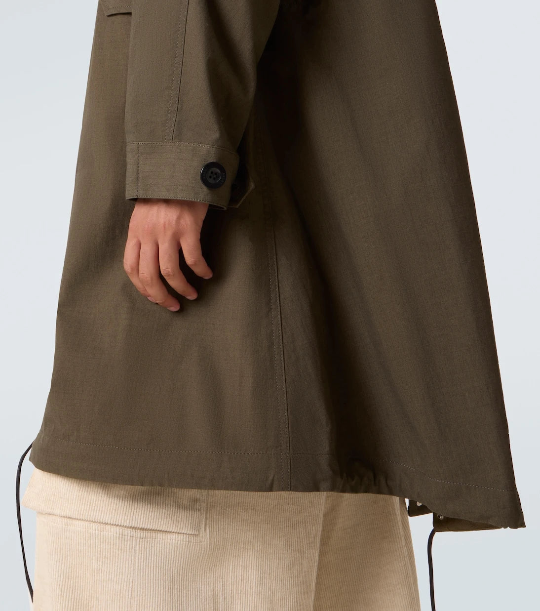 Sacai - سترة من مزيج القطن والريستوب