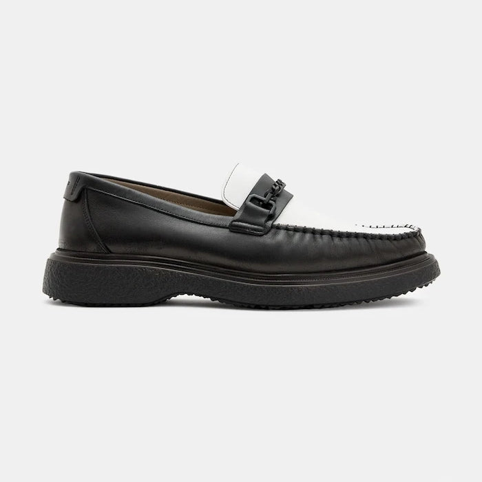 Кожени мокасини AllSaints Gibbs Chain Loafer