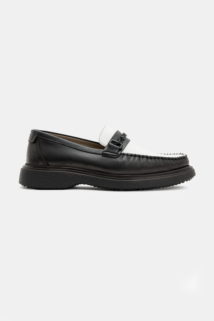 Кожени мокасини AllSaints Gibbs Chain Loafer