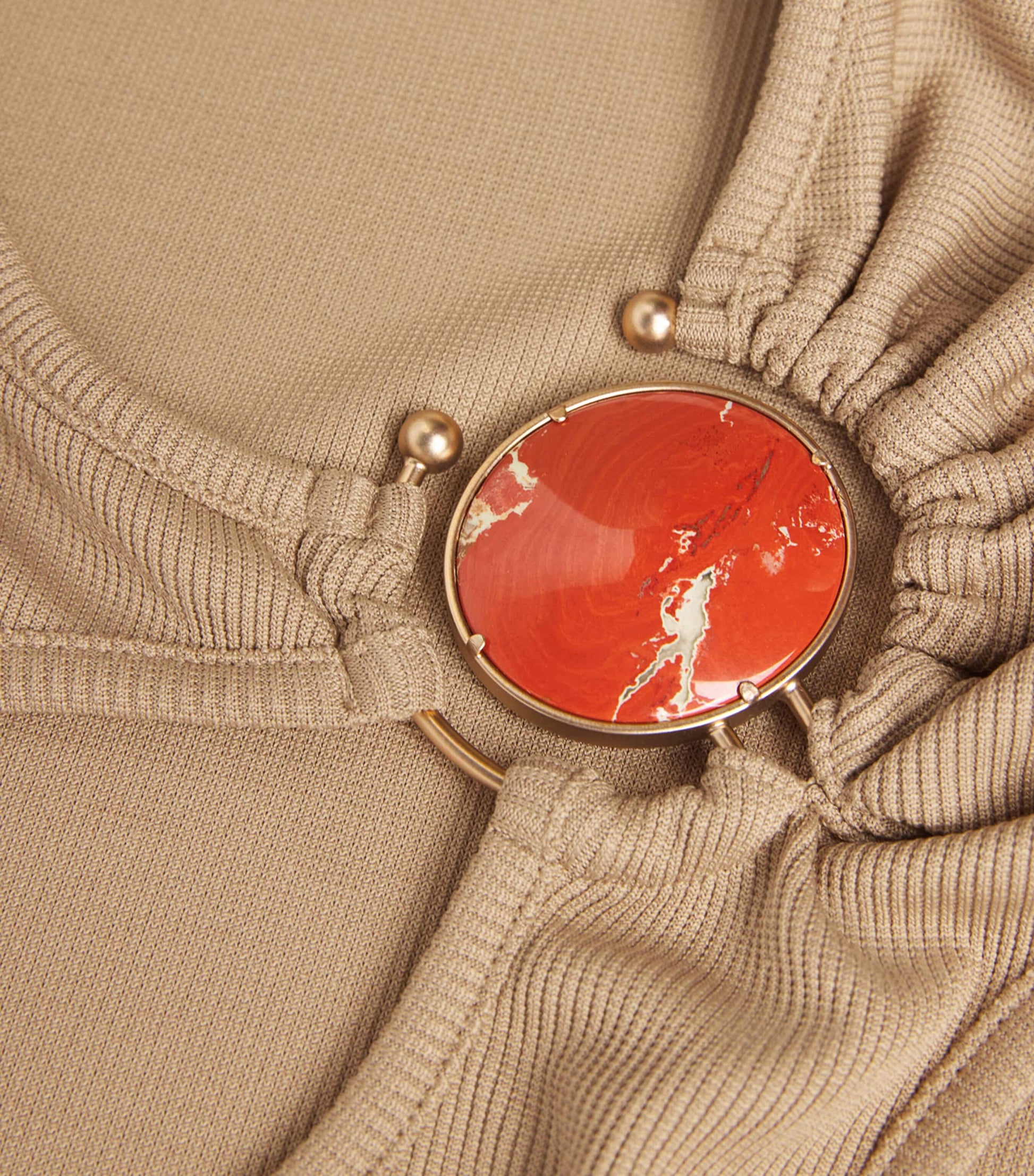 Mineral Stone-Detail Cut-Out T-Shirt