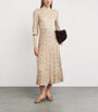 VALENTI Beige Knitted Saoirse Midi Dress