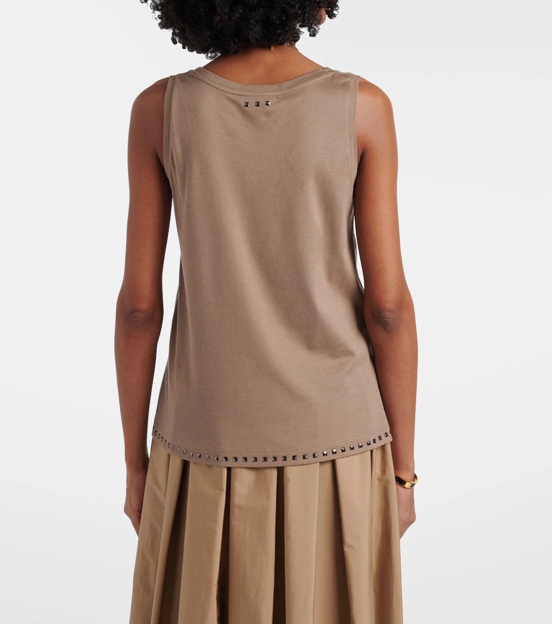 'S Max Mara - Furetto embellished cotton-blend tank top