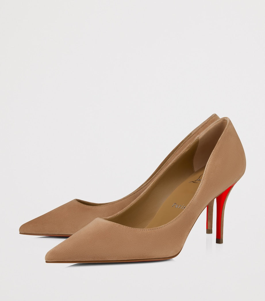 Christian Louboutin Beige Miss Z Velour Pumps 80