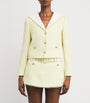 Self-Portrait Yellow Boucle Contrast-Collar Jacket