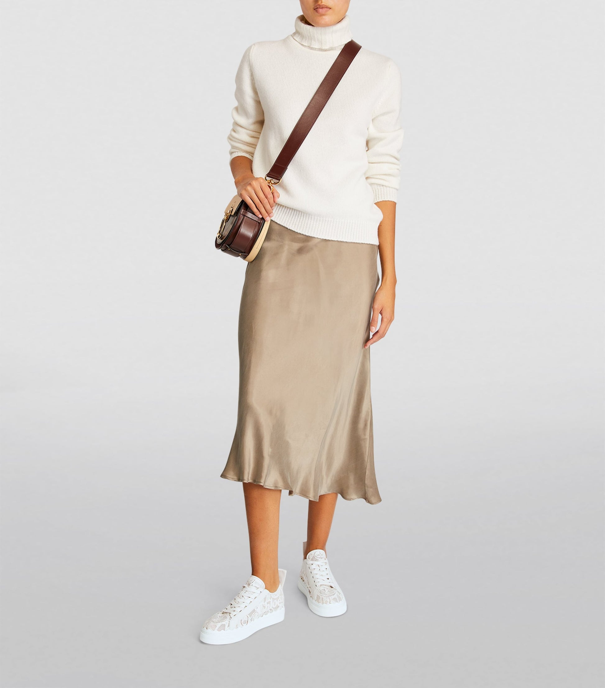 Chloé Beige Lace Lauren Sneakers