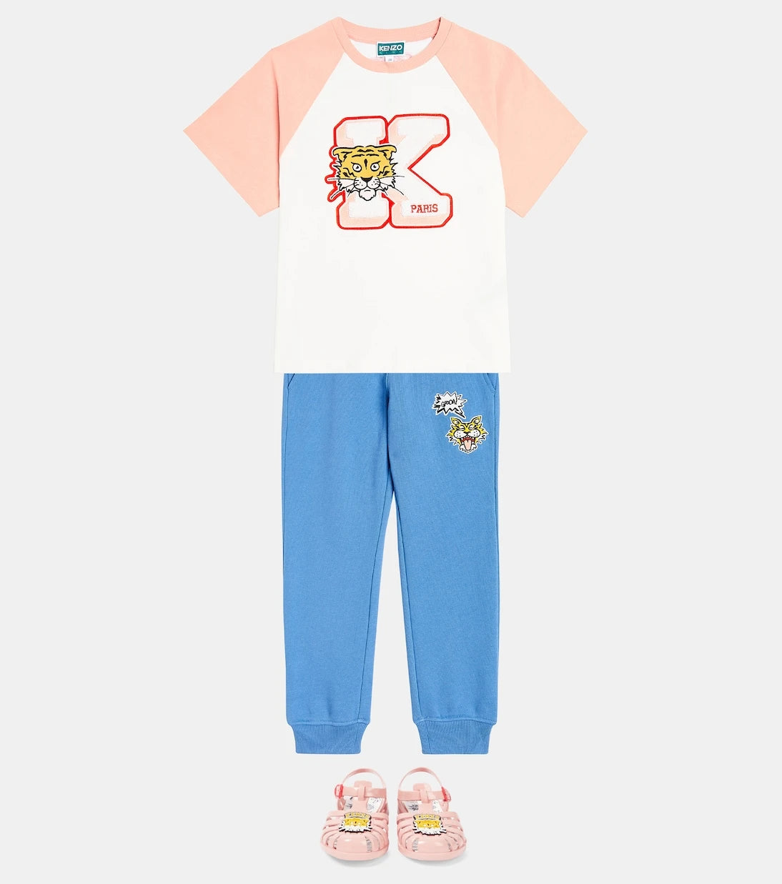 Kenzo Kids - Embroidered cotton jersey sweatpants
