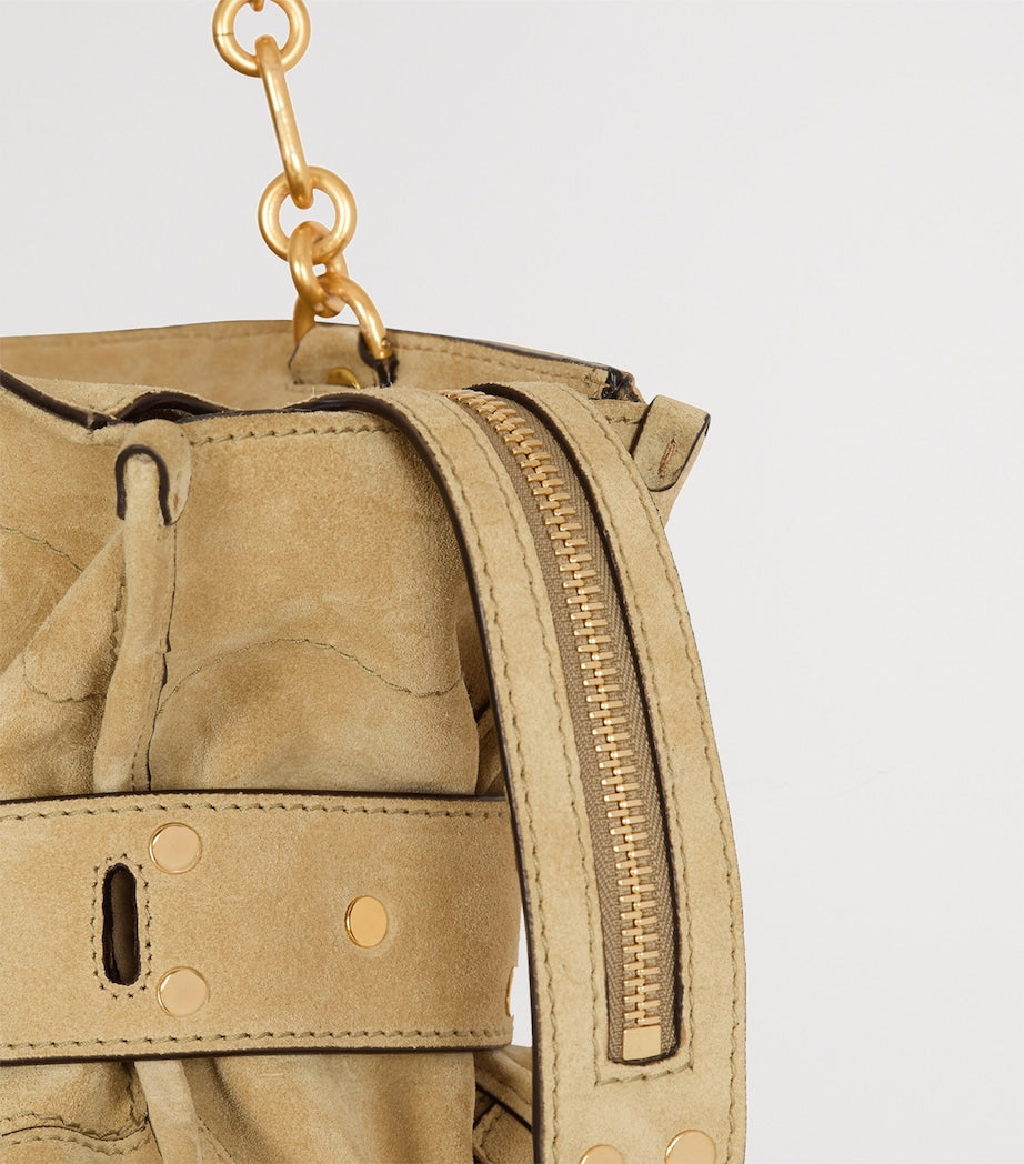 Balmain Small Suede Anthem Shoulder Bag