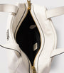 White Leather Top-Handle Bag