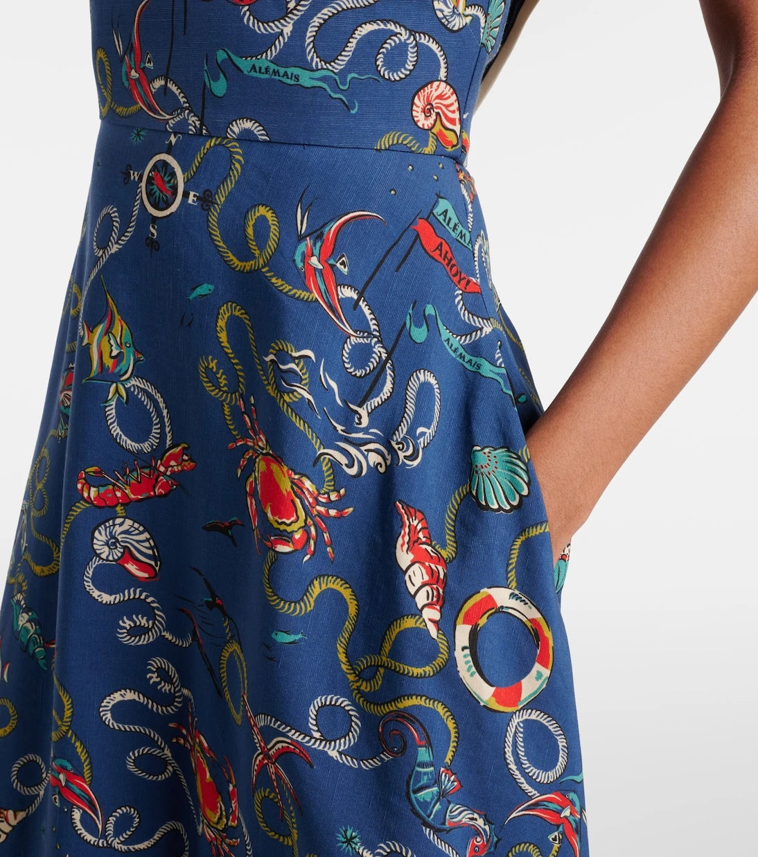 Alémais - Cove printed halterneck maxi dress
