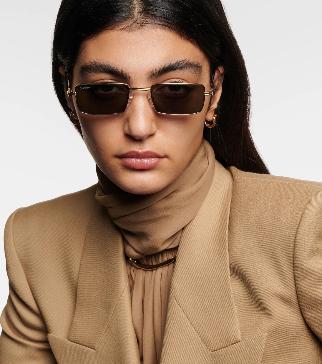 Cartier Eyewear Collection - Première rectangular sunglasses