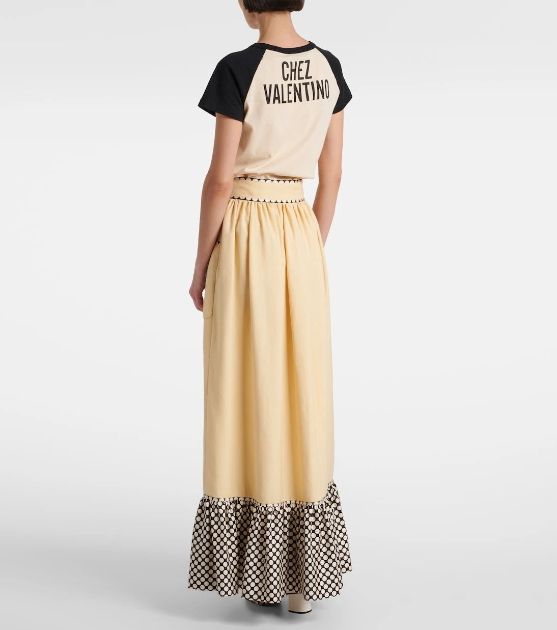 Valentino - Plus De Pois embroidered maxi skirt