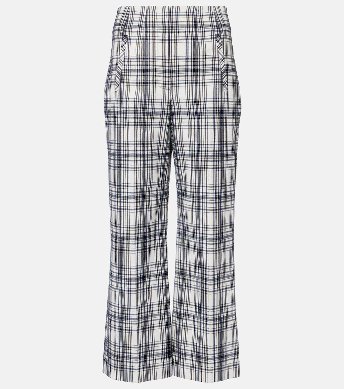 Veronica Beard - Dova plaid cotton-blend wide-leg pants