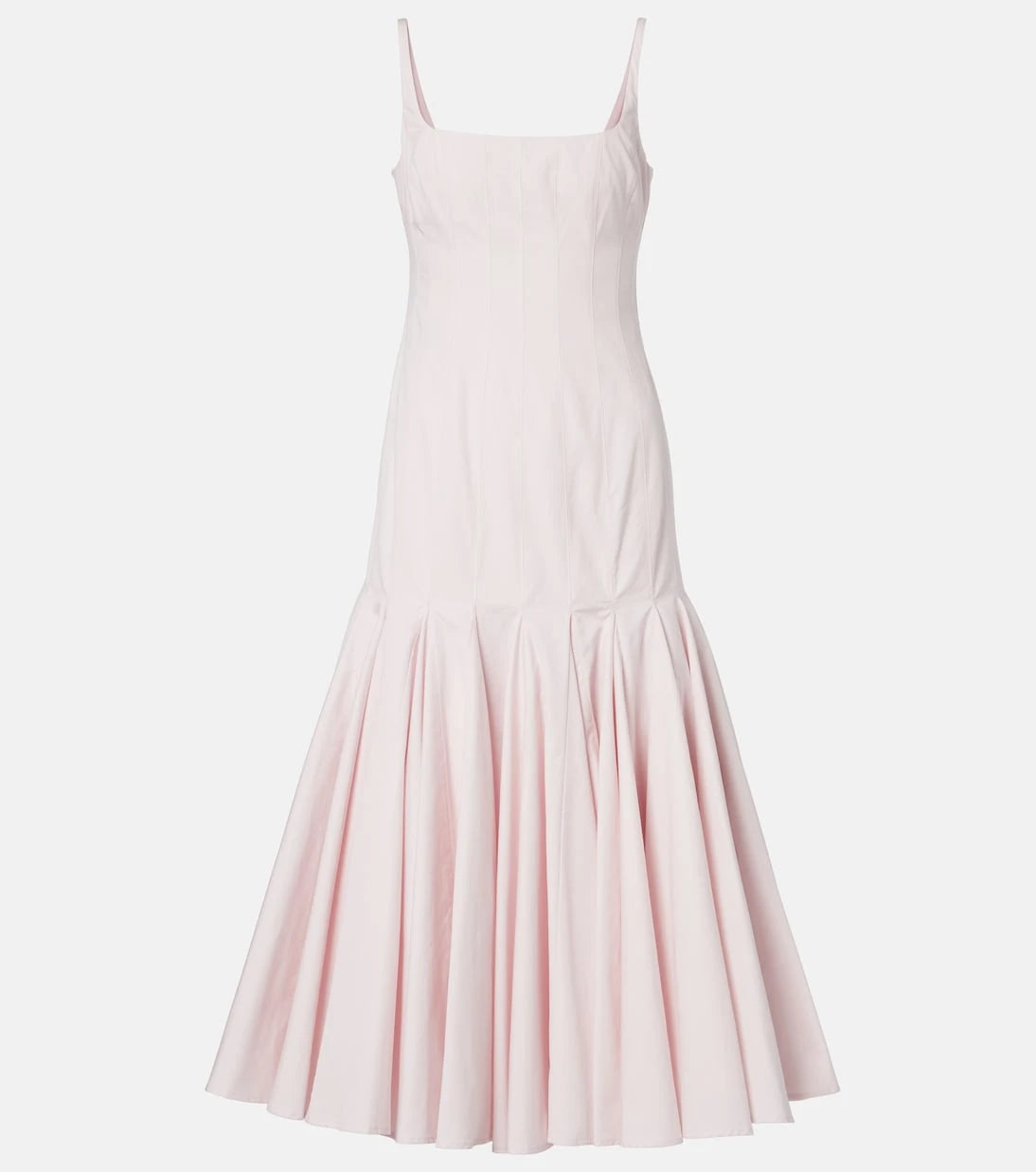 Jacquemus - Agave pleated cotton poplin midi dress