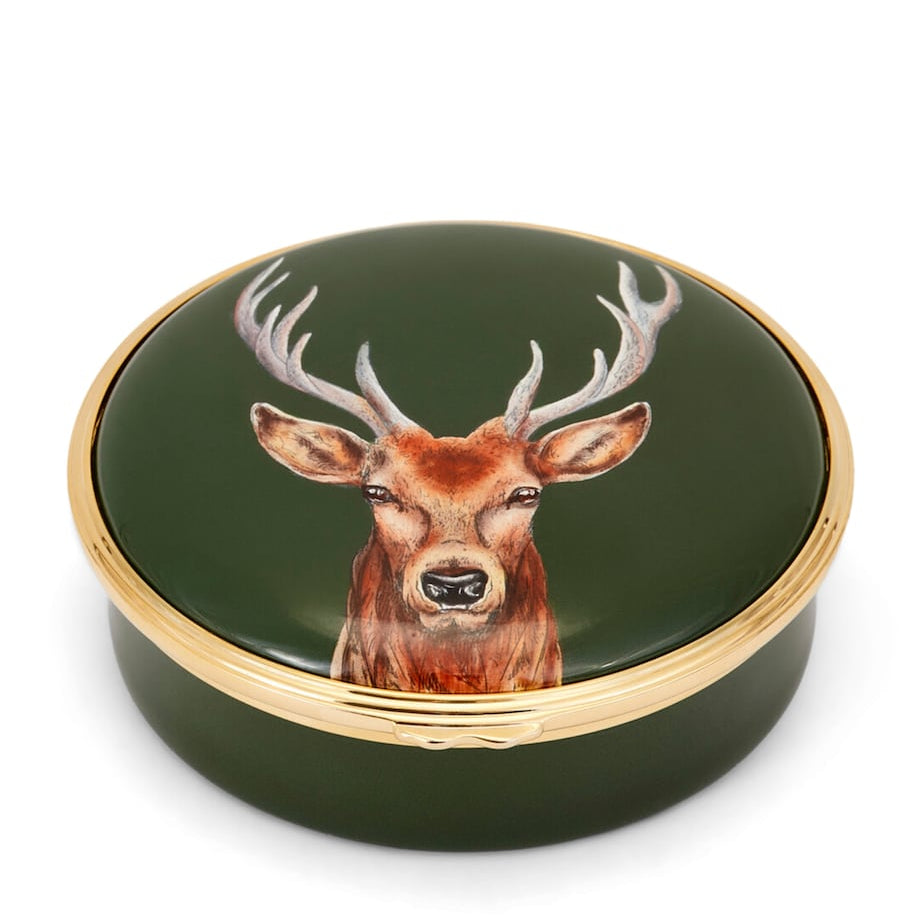 Enamel Woodland Wildlife Stag Box