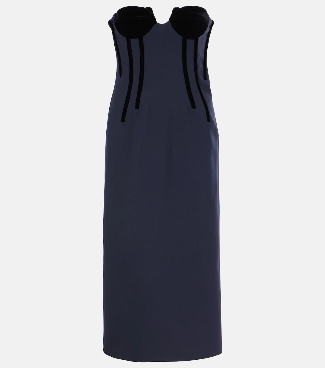 Sportmax - Anemone wool-blend bustier midi dress