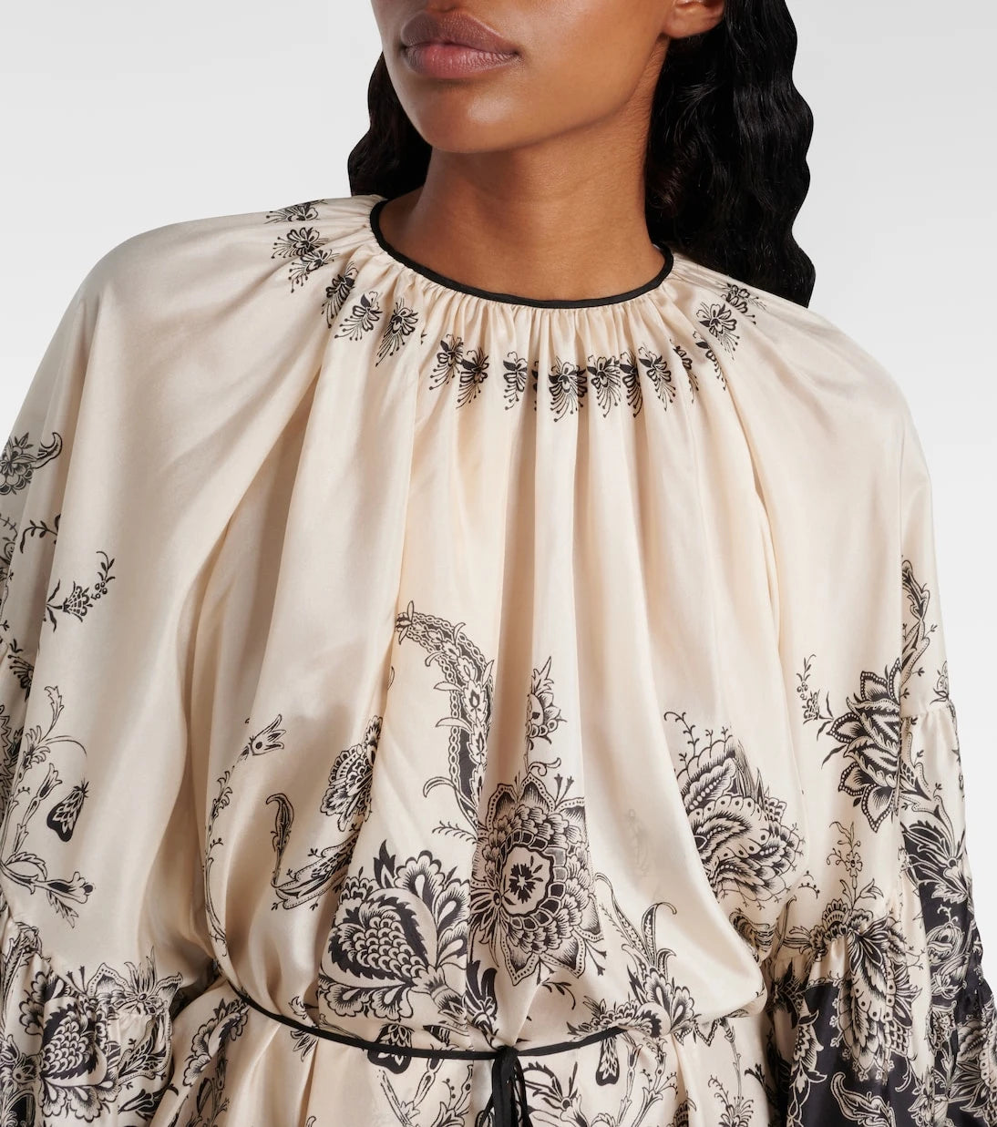 Zimmermann - Rhiannon floral gathered silk minidress
