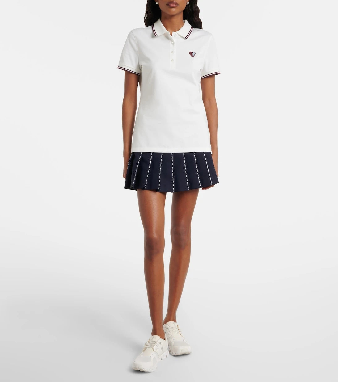 Tory Burch - Cotton-blend piqué polo shirt