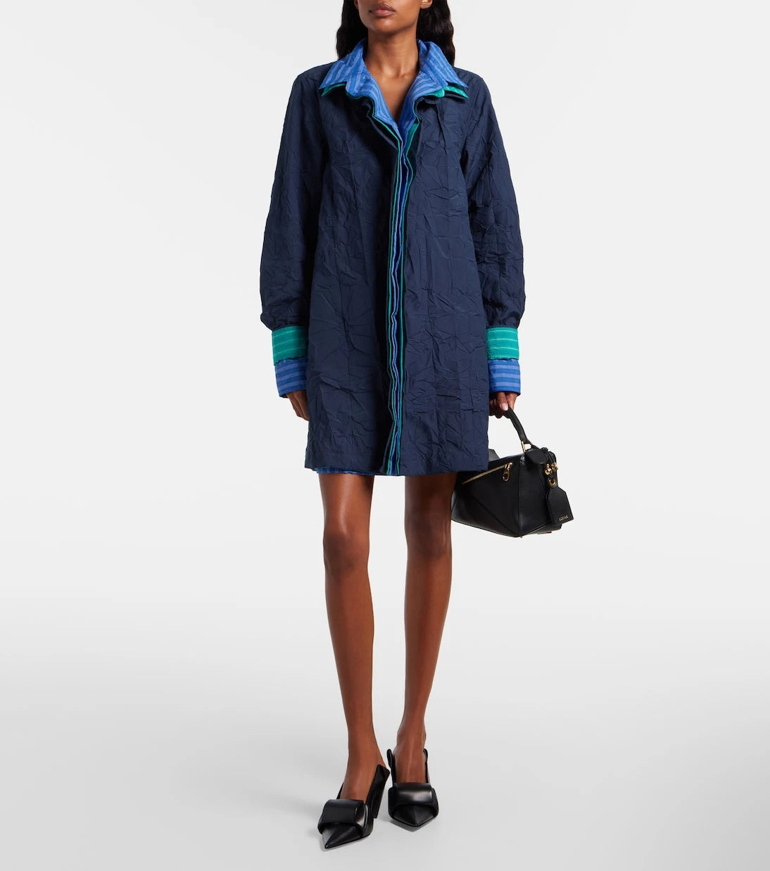 Loewe - Striped technical cotton-blend shirt dress
