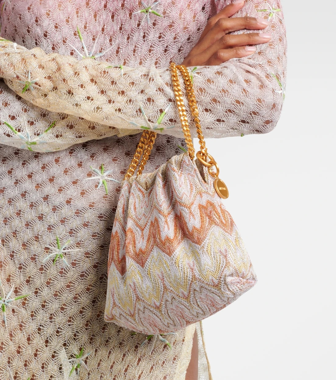 Missoni - Zigzag lamé bucket bag