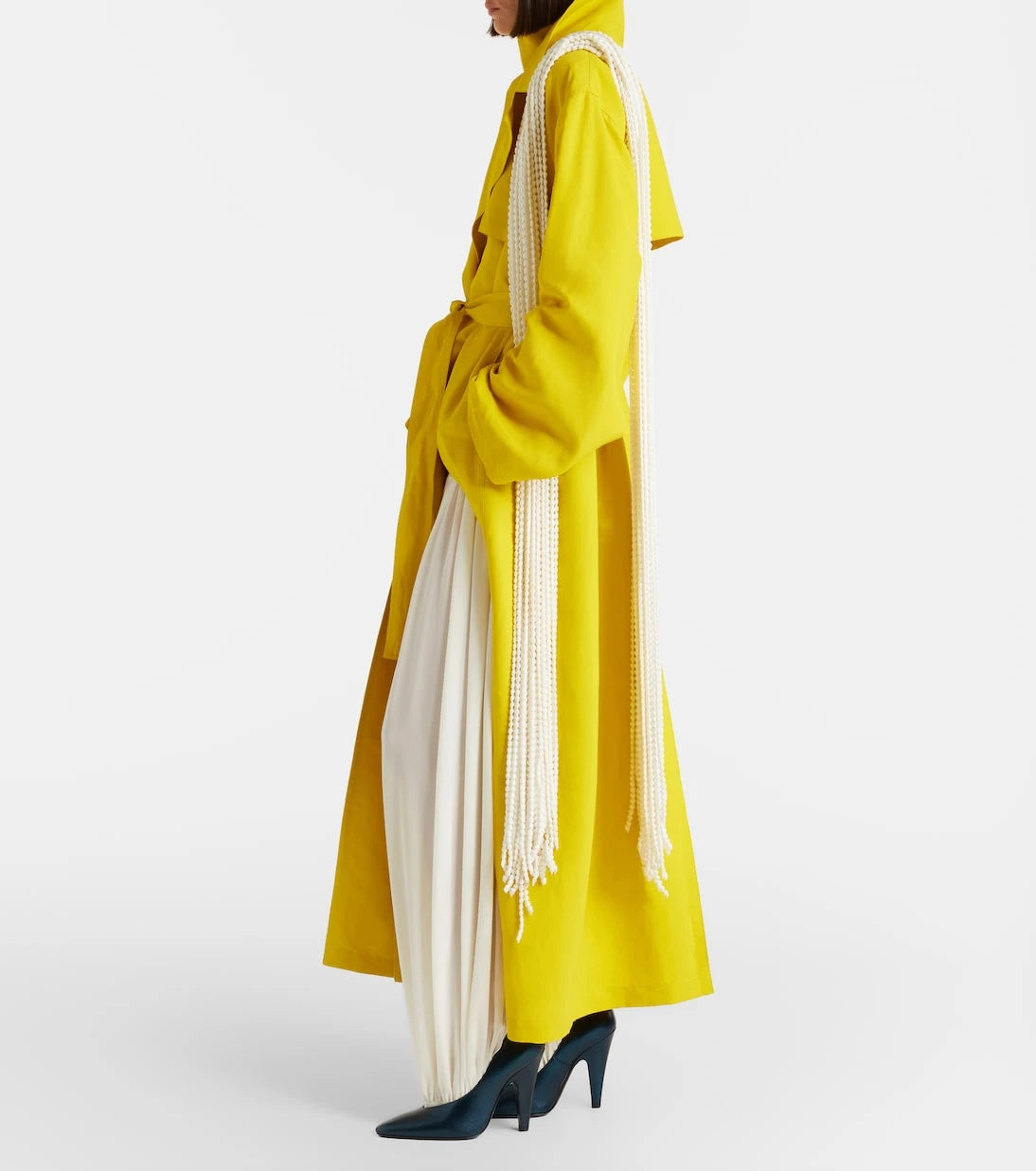 Alaïa - Beaded fringed scarf