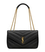 Saint Laurent Black Medium Loulou Shoulder Bag