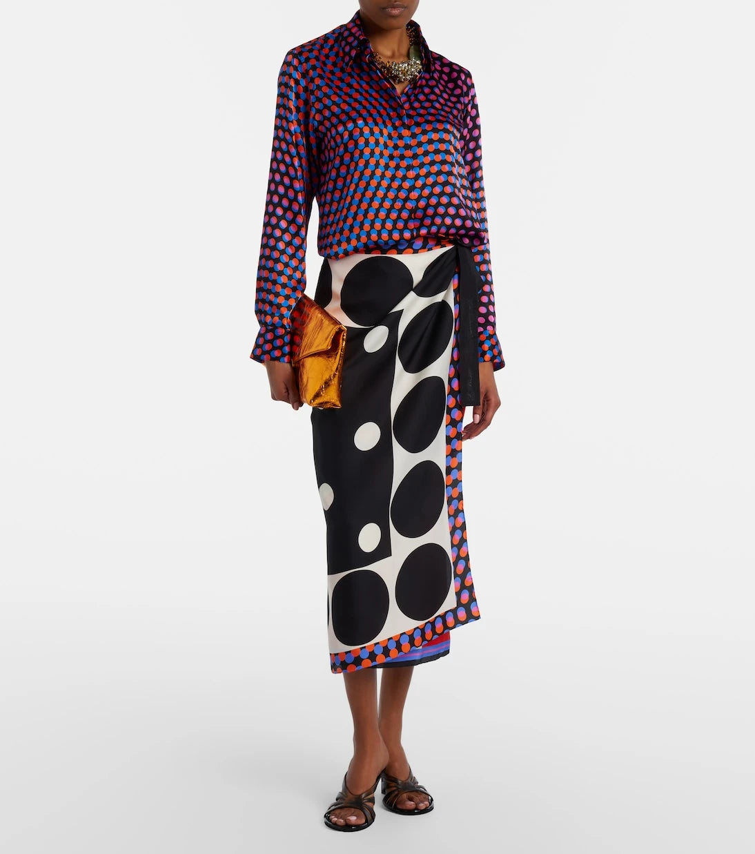 Dries Van Noten - Polka-dot silk shirt