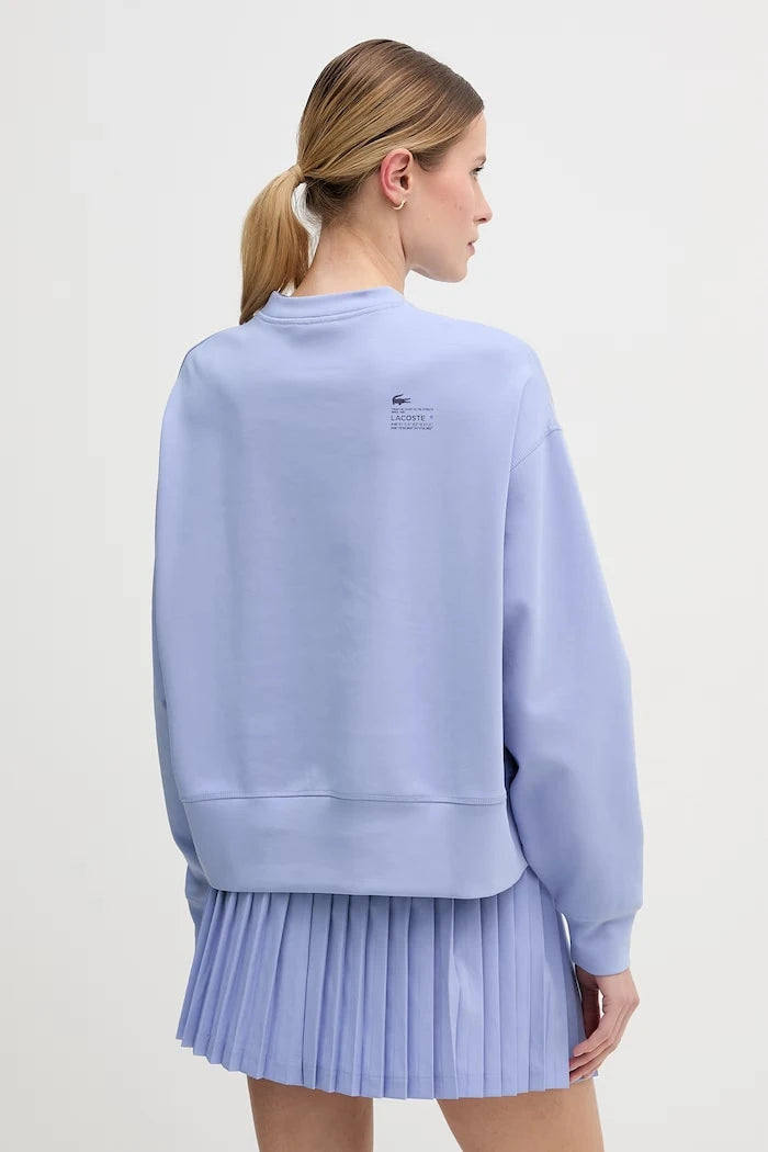 Lacoste oversize kadın pamuklu sweatshirt
