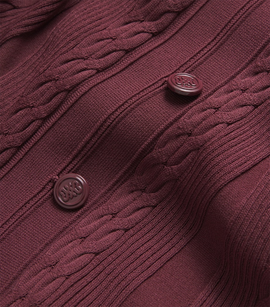 Red Knitted Midi Dress