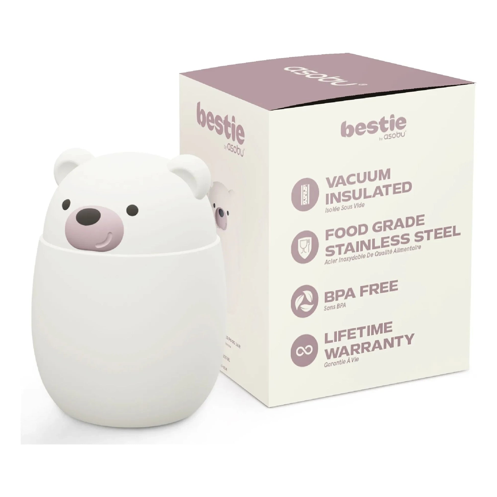 Asobu - White Bear insulated lunch box