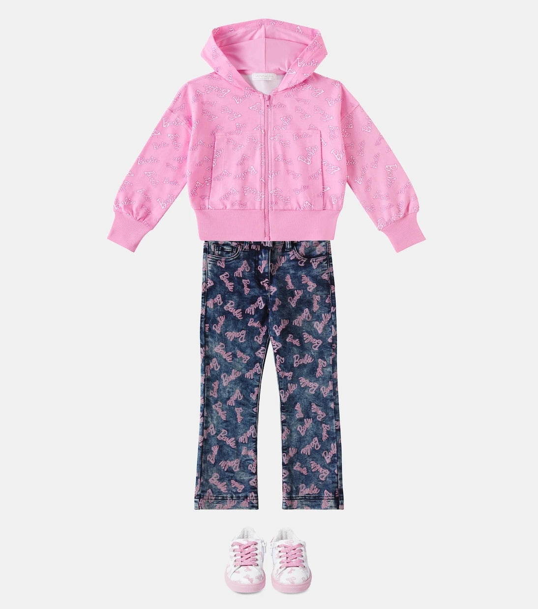 Monnalisa - sudadera de jersey de algodón estampado x Barbie®