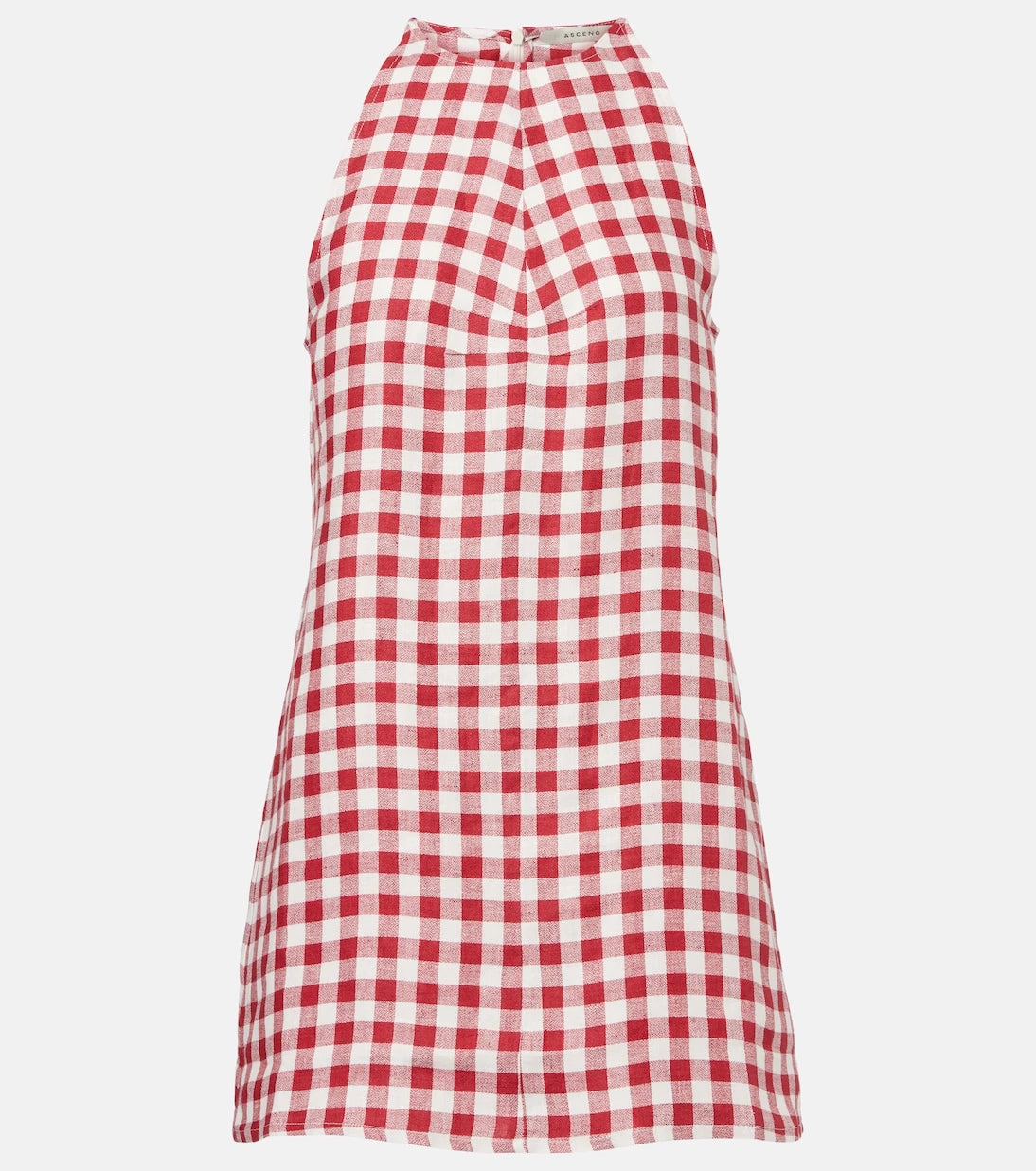 Asceno - Antiqua gingham linen minidress