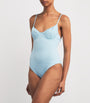 Blue Underwired Demi Swimsuit