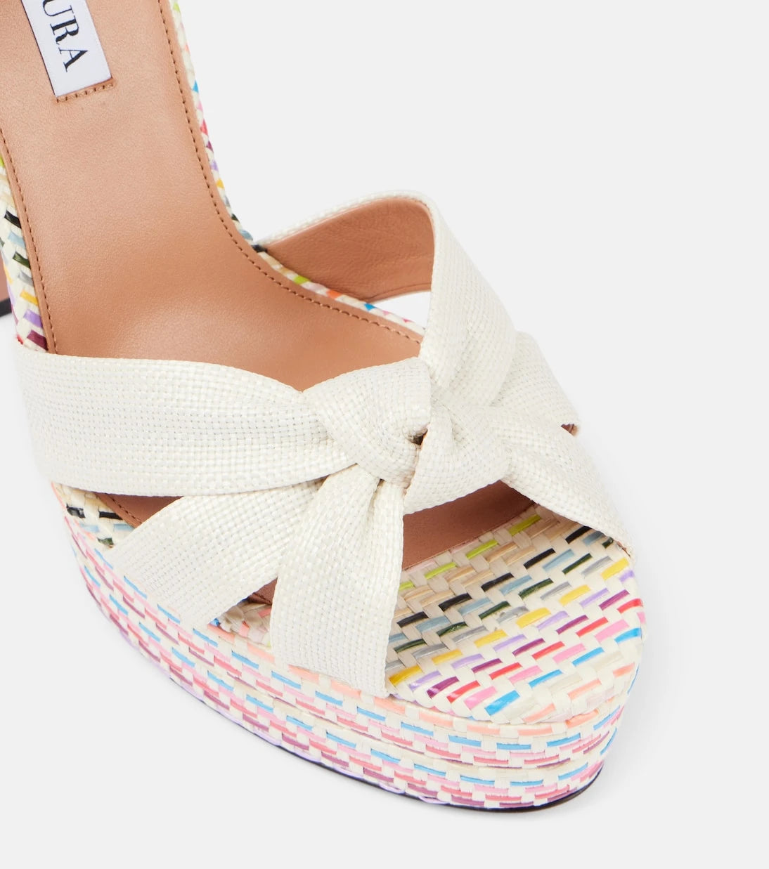 Aquazzura - صنادل Divine 130 ذات الكعب العالي والمنصة