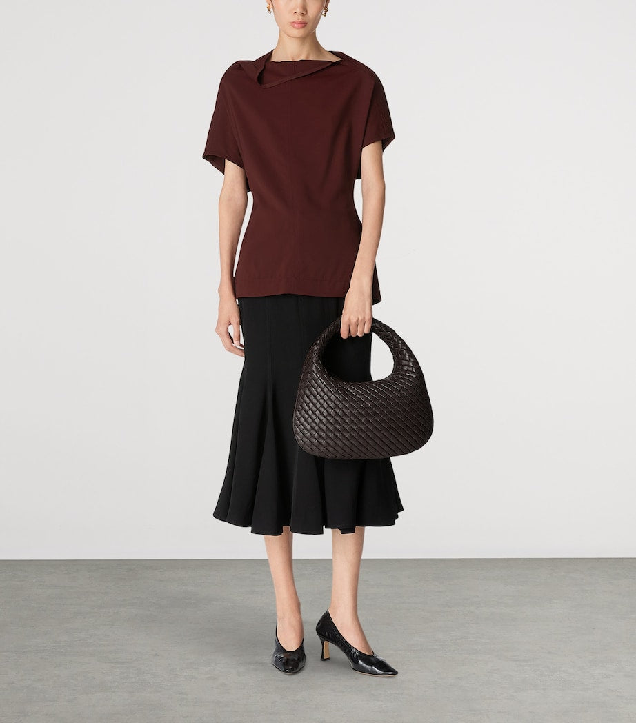 Small Intrecciato Leather Veneta Shoulder Bag