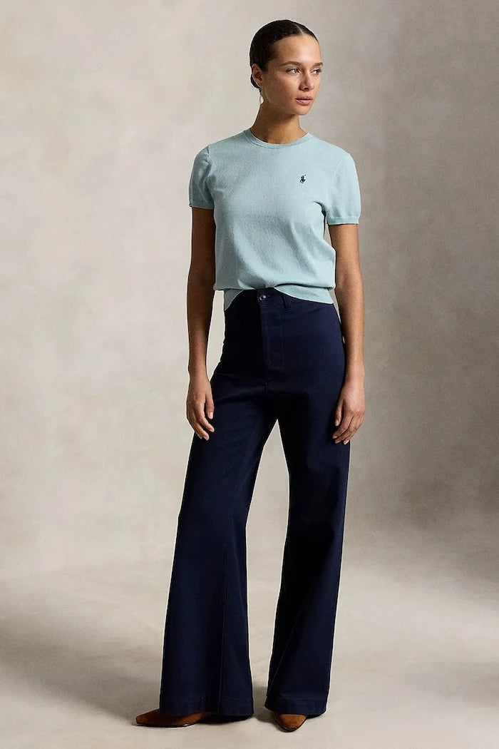 Polo Ralph Lauren Kadın Kısa Kollu Pamuklu Kazak